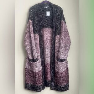 Cleo Pink and Black Knit Cardigan